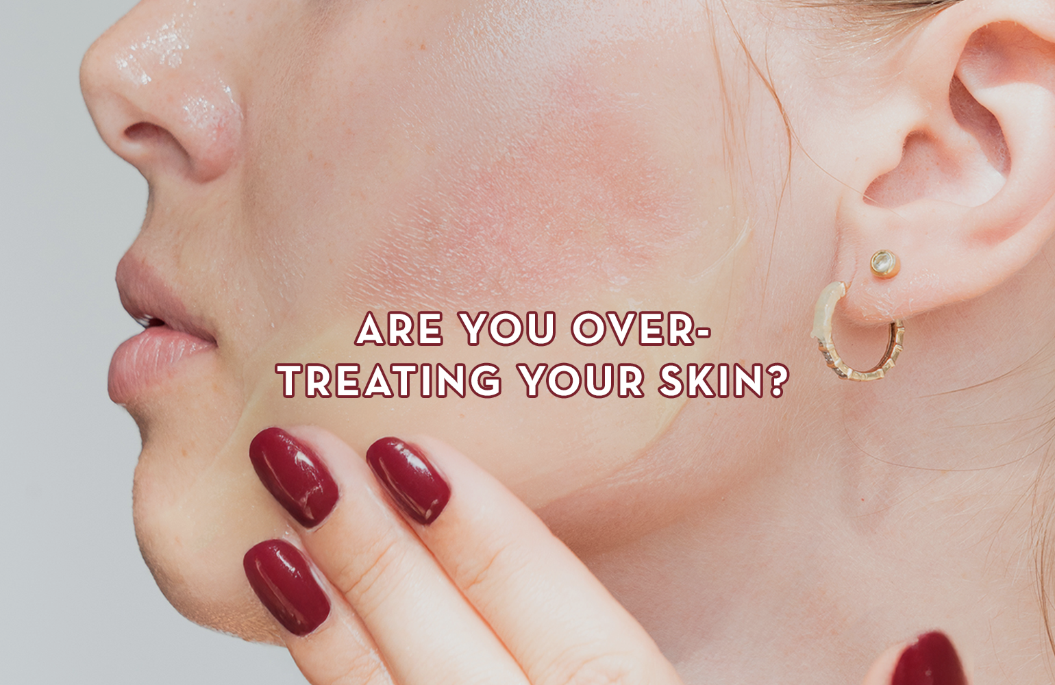 Woman Applying skincare product