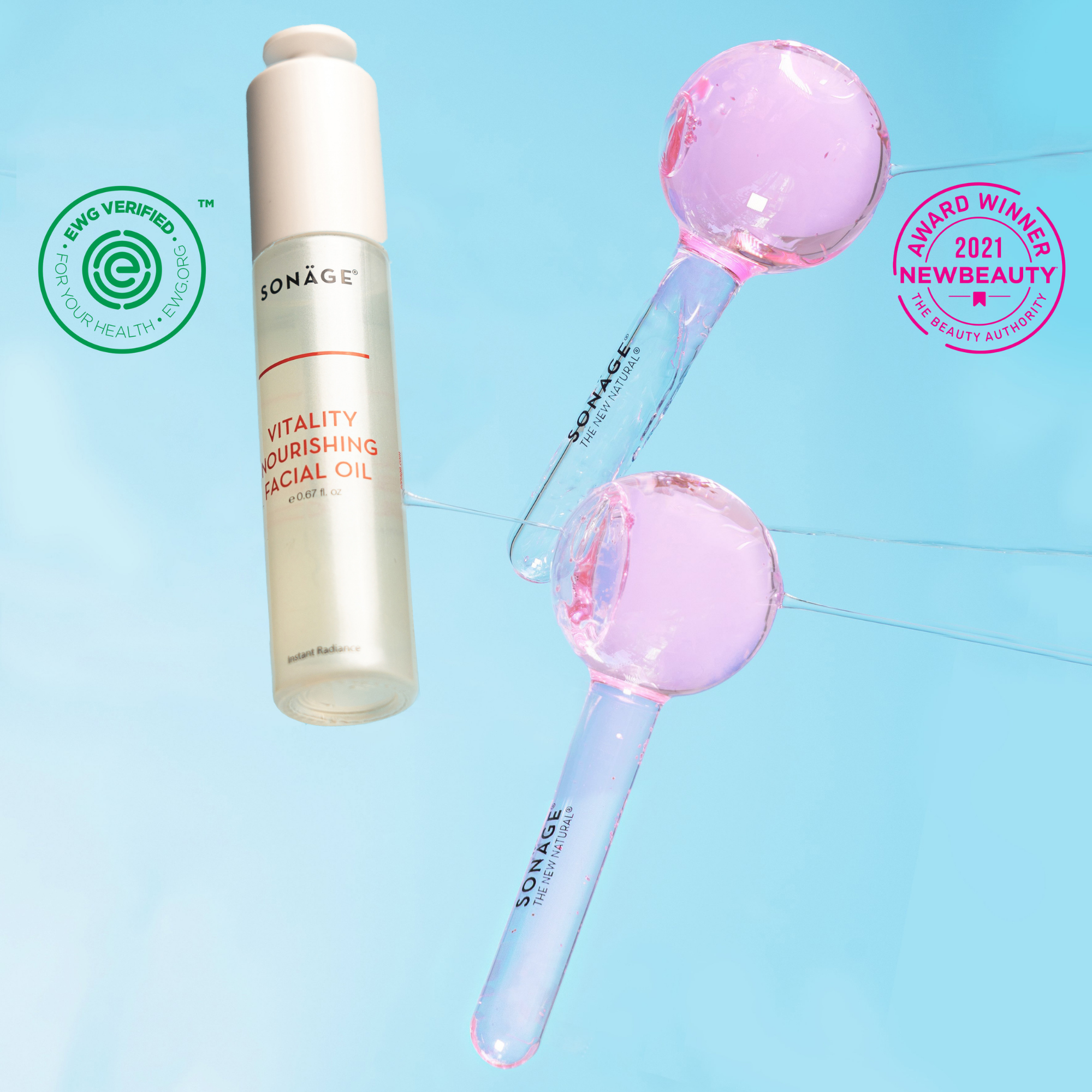 Face Massage Roller And Facial Oil For Face Sculpting