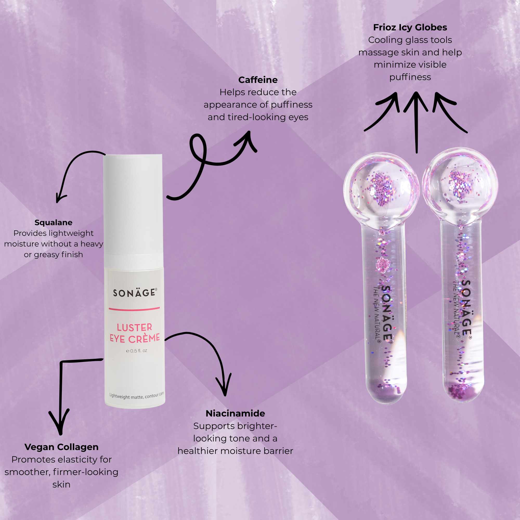 Eye Cream with Ice Globes Cooling Set