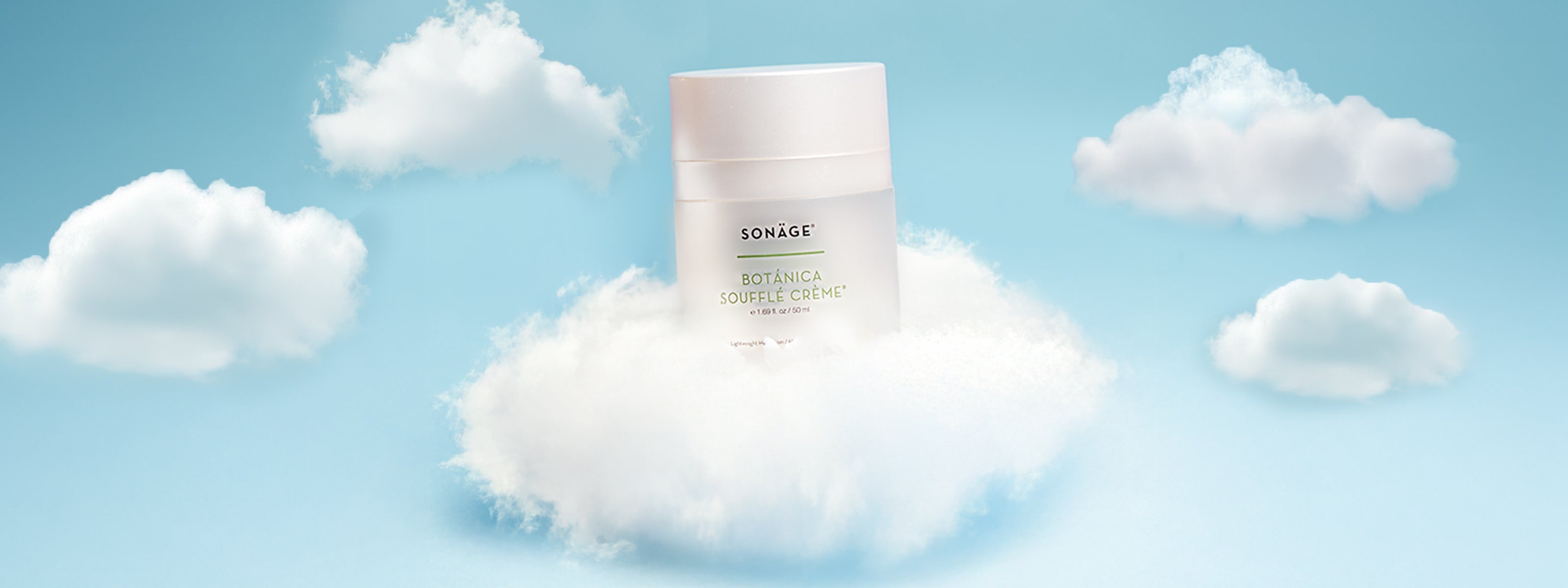 Sonage Skincare moisturizer on clouds