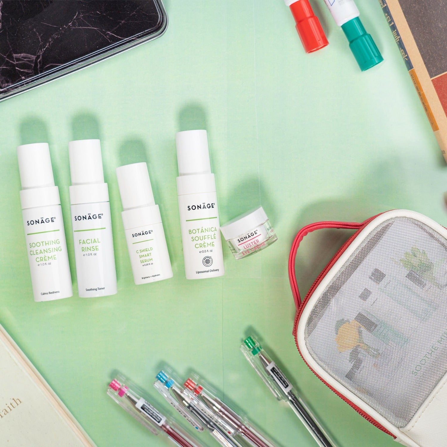 soothe mini set for irritated skin travel size