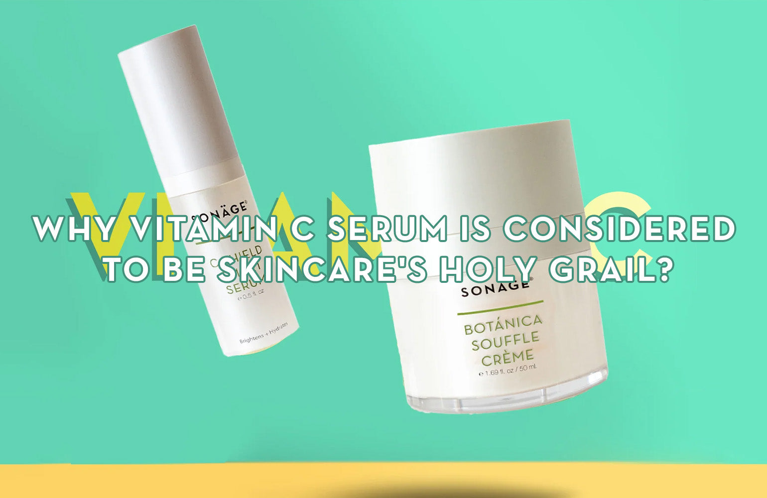 vitamin c skincare products serum and moisturizer