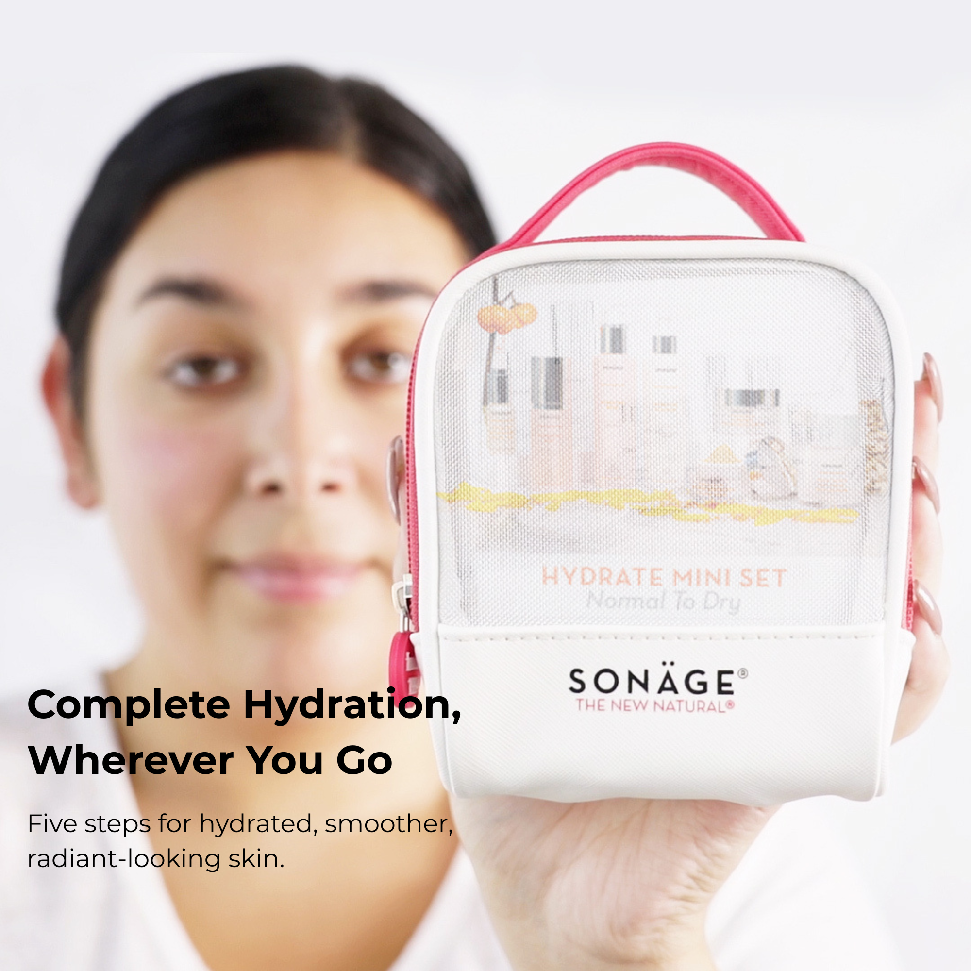 Hydrating Skincare Starter Kit for Dry Skin (5-Step Travel Set)