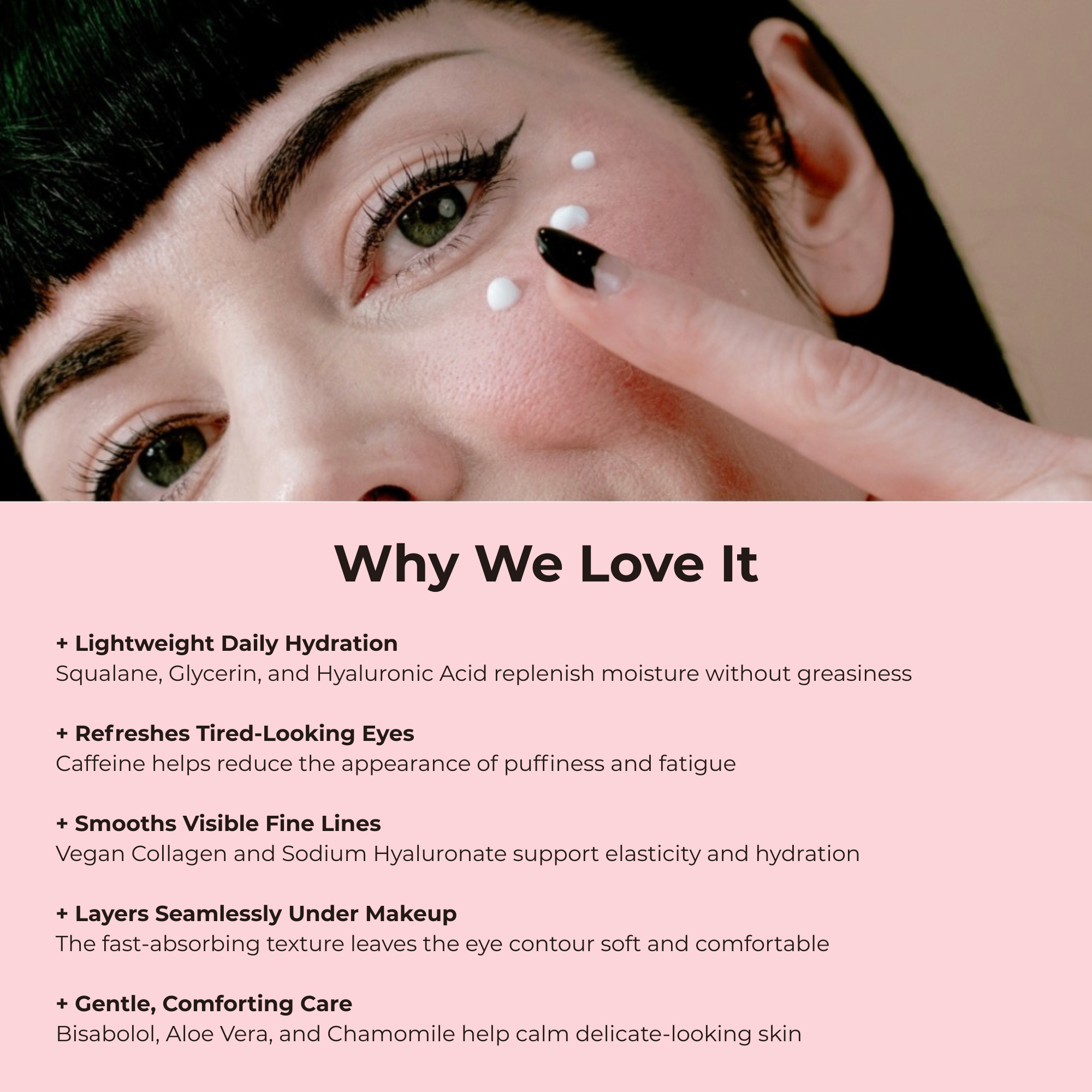 Hydrating Eye Cream with Niacinamide, Caffeine + Hyaluronic