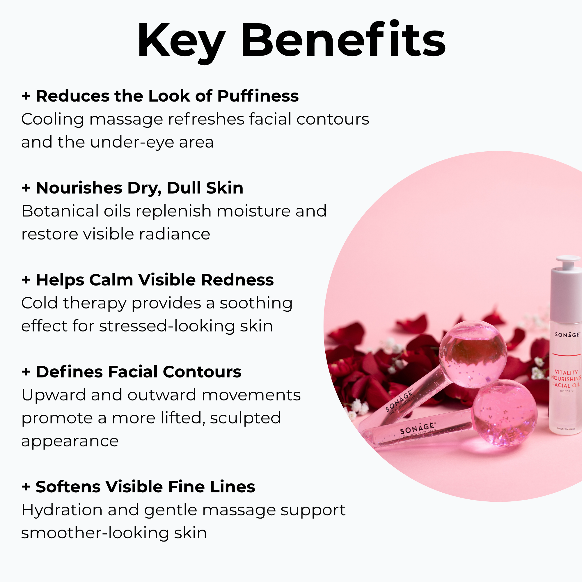 Face Massage Roller And Facial Oil For Face Sculpting