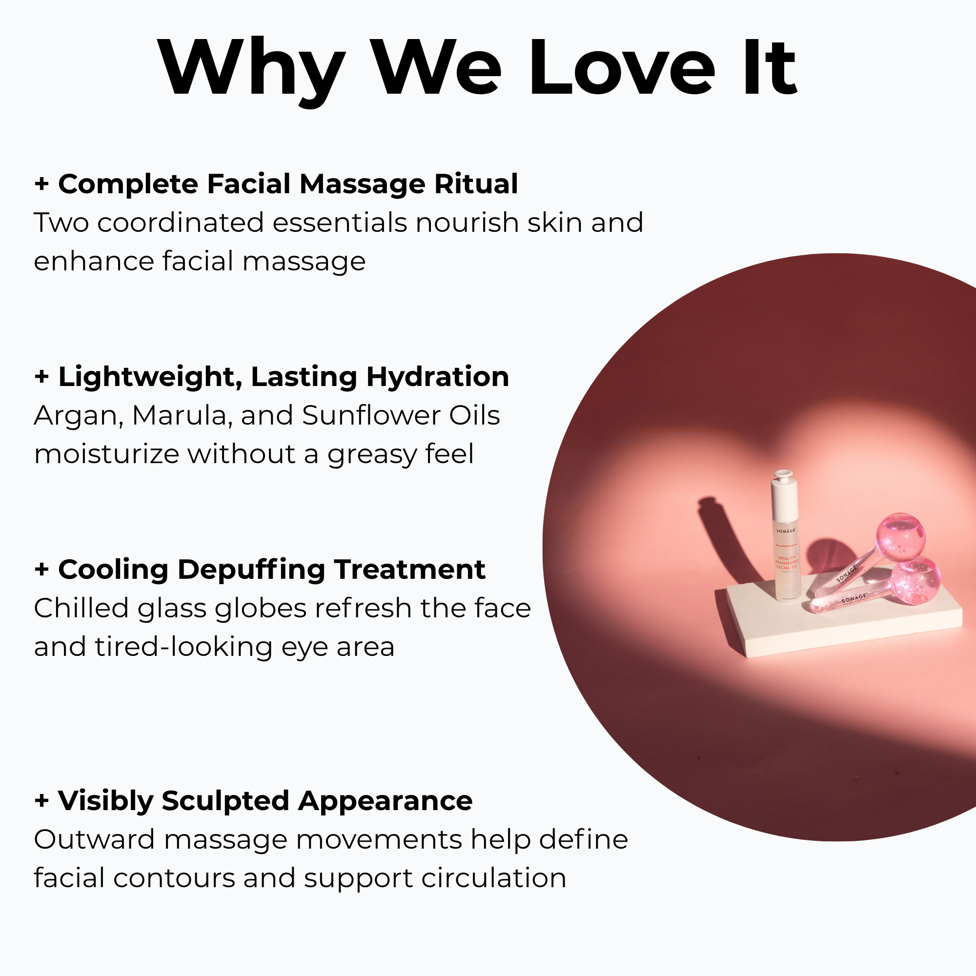 Face Massage Roller And Facial Oil For Face Sculpting