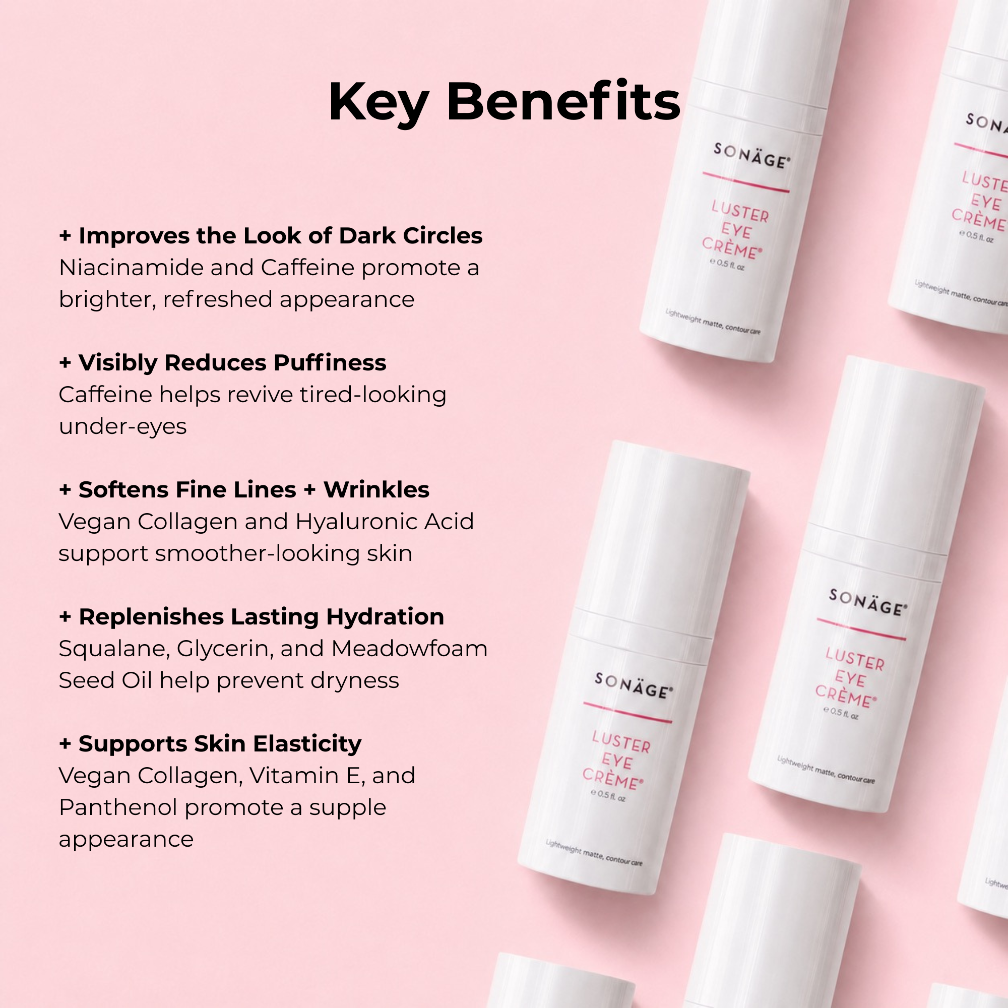 Hydrating Eye Cream with Niacinamide, Caffeine + Hyaluronic