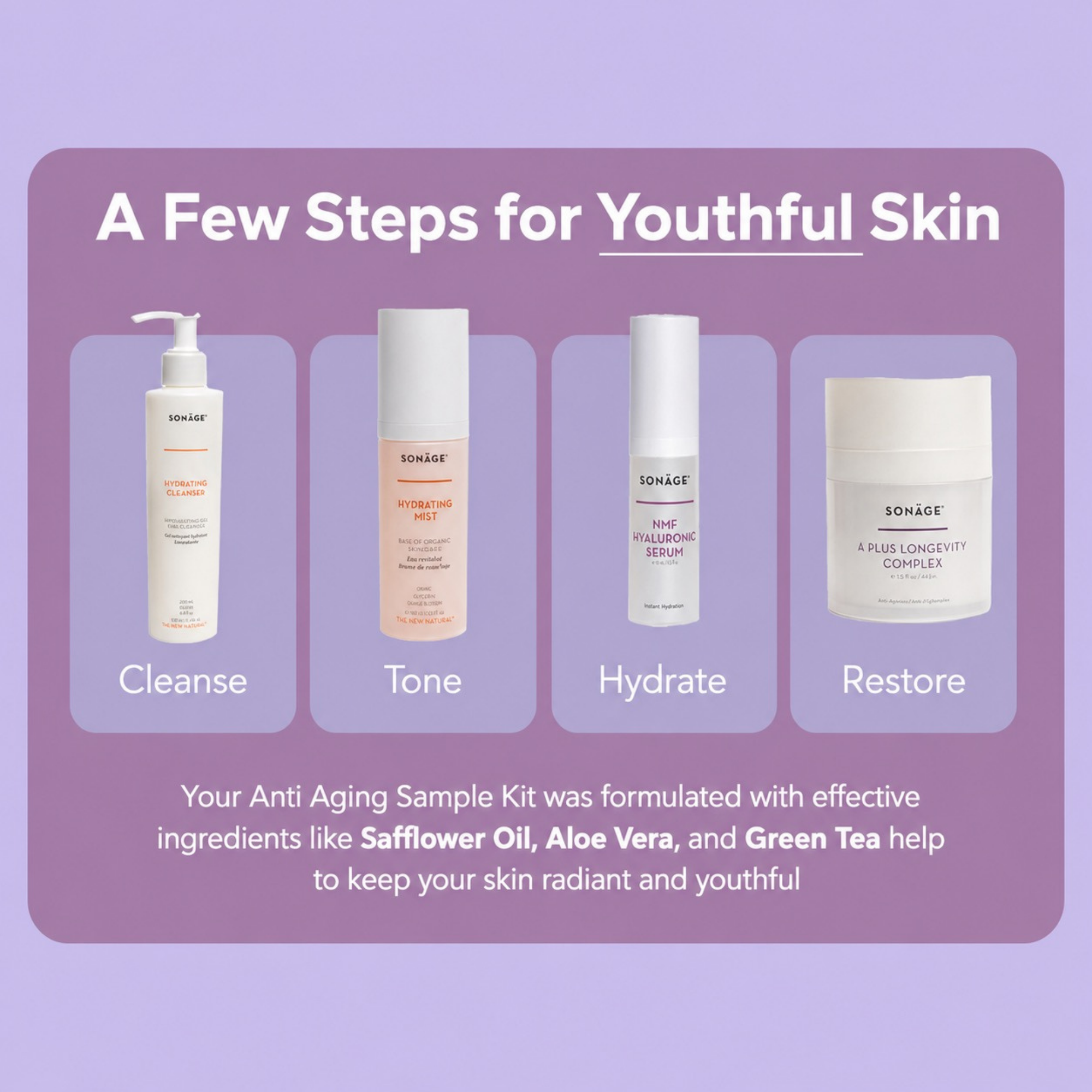 Skincare Sample Kit For Mature Skin