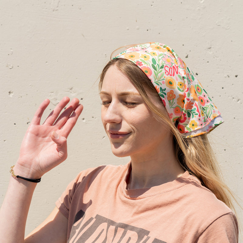 Floral Hair Scarf (Bandana) – Sonage Skincare