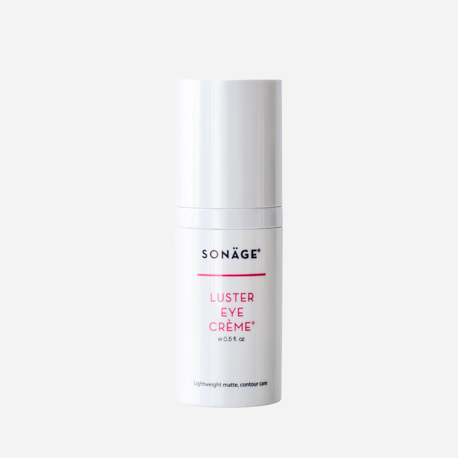 Sonáge Luster Eye Crème skincare bottle on a white background