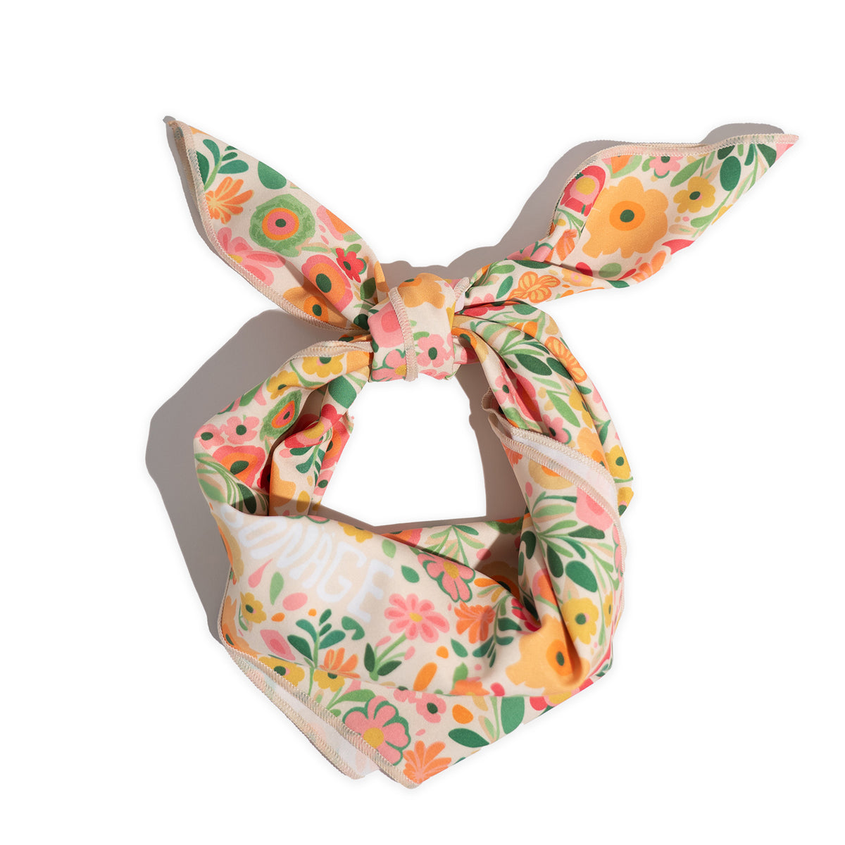 NWT Handmade Floral 18” x 18” Hair Scarf Floral Hair Scarf (Bandana) main image 2