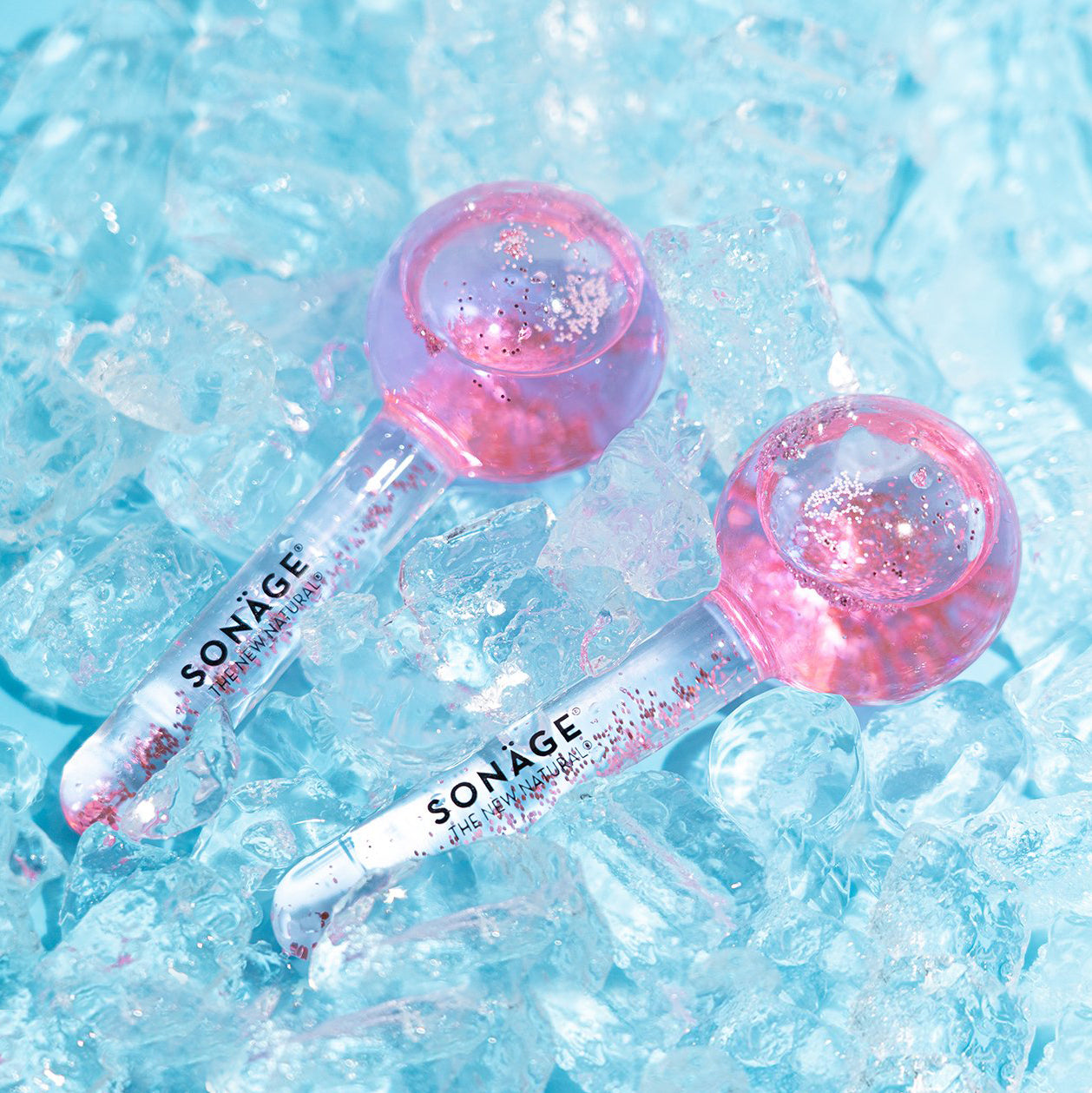 Ice globes for face | Facial | Cool | Cooling | Massage | Massager | Skin icing | Sonage Skincare