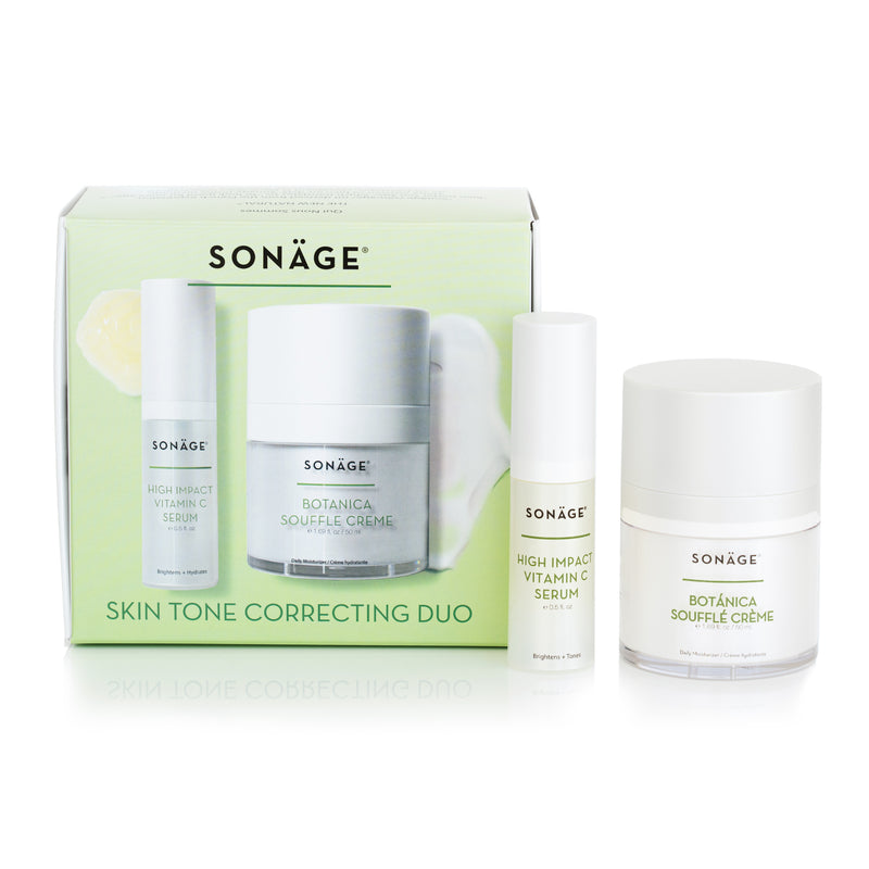 Sonage Skin Tone Correcting Duo - Best Vitamin C Serum and EWG VERIFIED Natural Day Cream - Natural Brightening Serum for Face and Daily Moisturizer