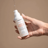 harnony glycopolymer solution held with hand and splashed with water