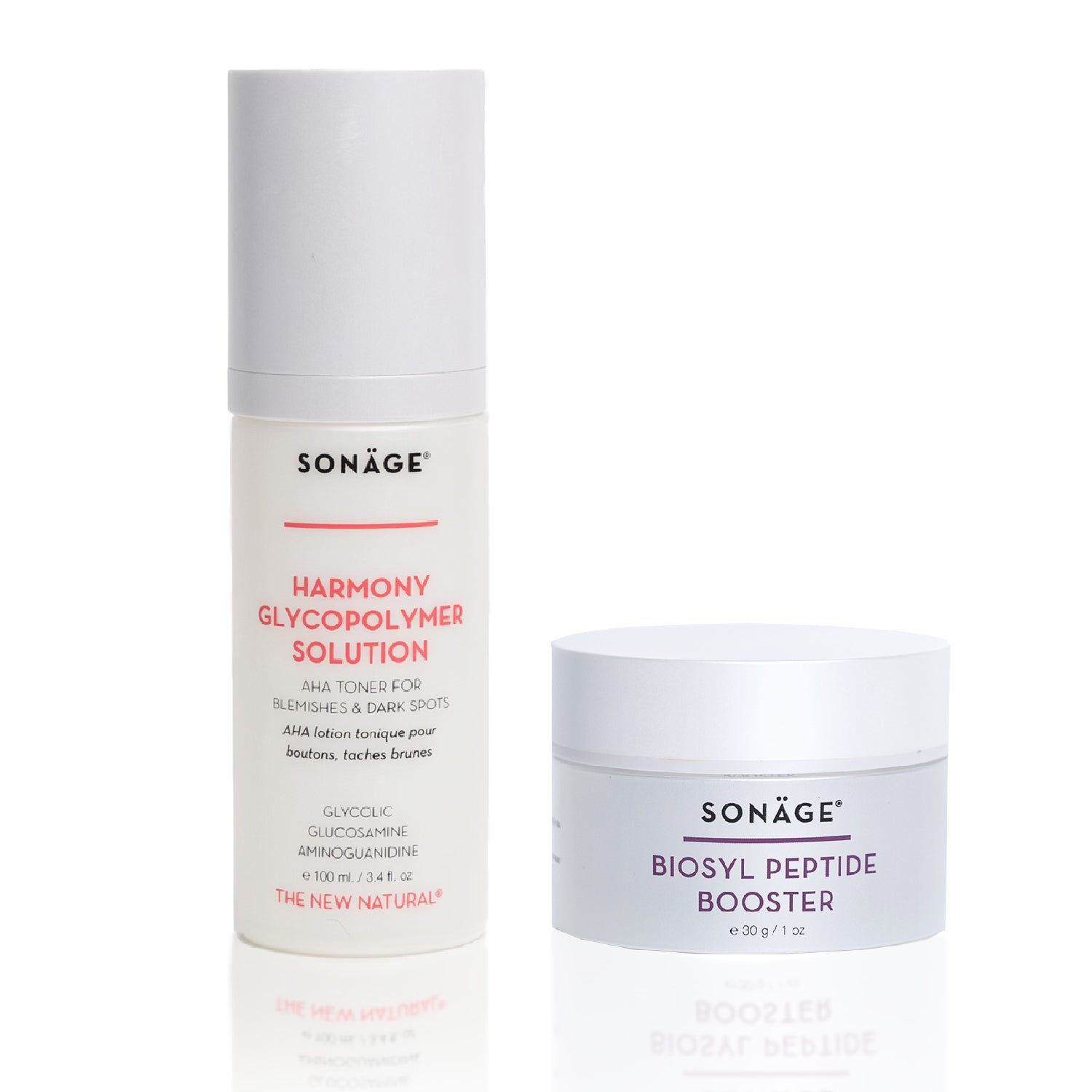 Scar Repair Duo-Glycolic Acid toner- exfoliation-EGF-epidermal growth factor-exfoliation-cellular regeneration-paraben free- no animal testing-botanical ingredients-anti aging-hydrating-dry skin-acne prone-hyperpigmentation-peptide-fade age lines | Sonage